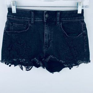 AE Super Super Stretch X Shortie Crochet Shorts 0